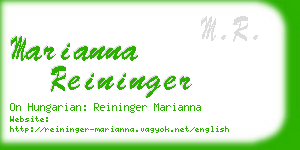 marianna reininger business card